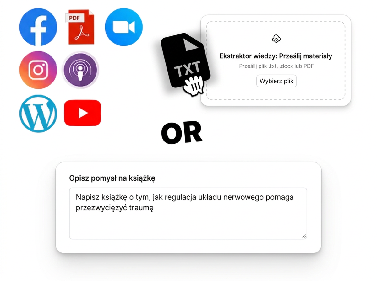 Wgraj swoje materiały do EasyBook albo wybierz temat